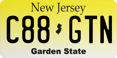 NJ license plate C88GTN