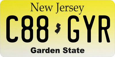 NJ license plate C88GYR