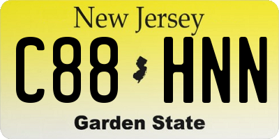 NJ license plate C88HNN