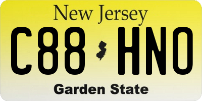 NJ license plate C88HNO