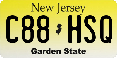 NJ license plate C88HSQ