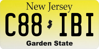 NJ license plate C88IBI