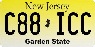 NJ license plate C88ICC