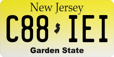 NJ license plate C88IEI