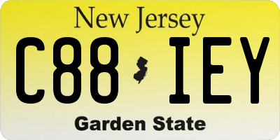 NJ license plate C88IEY