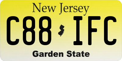 NJ license plate C88IFC
