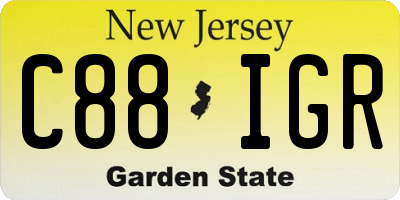 NJ license plate C88IGR