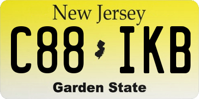 NJ license plate C88IKB