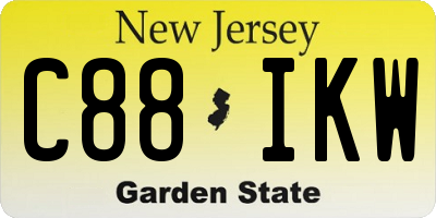 NJ license plate C88IKW
