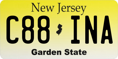 NJ license plate C88INA