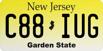 NJ license plate C88IUG