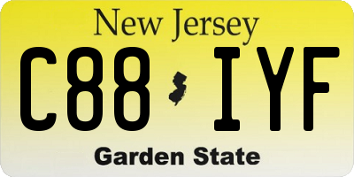 NJ license plate C88IYF