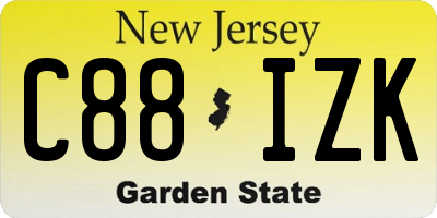 NJ license plate C88IZK