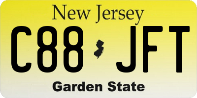 NJ license plate C88JFT