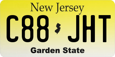 NJ license plate C88JHT