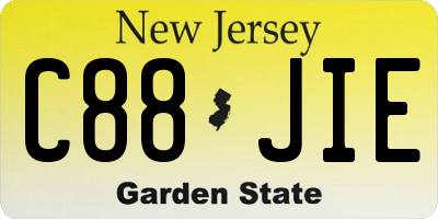 NJ license plate C88JIE