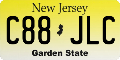 NJ license plate C88JLC