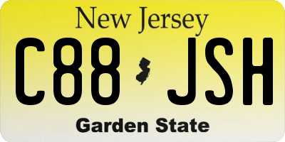NJ license plate C88JSH