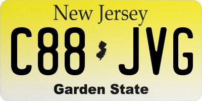 NJ license plate C88JVG