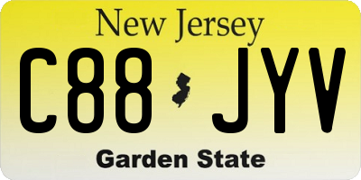 NJ license plate C88JYV