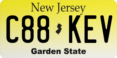NJ license plate C88KEV