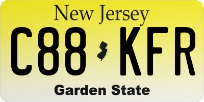 NJ license plate C88KFR