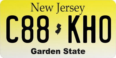 NJ license plate C88KHO