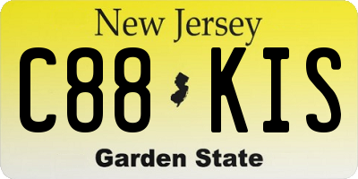 NJ license plate C88KIS