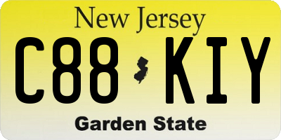 NJ license plate C88KIY