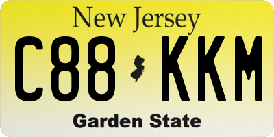 NJ license plate C88KKM