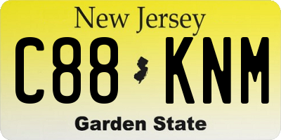 NJ license plate C88KNM