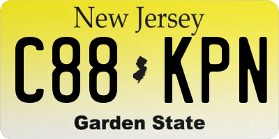 NJ license plate C88KPN