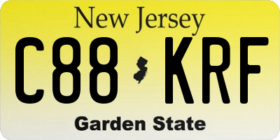 NJ license plate C88KRF