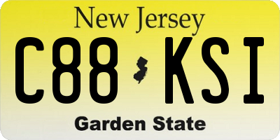 NJ license plate C88KSI