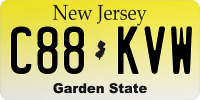 NJ license plate C88KVW