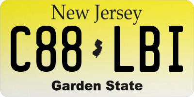 NJ license plate C88LBI