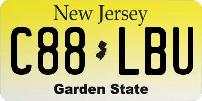 NJ license plate C88LBU