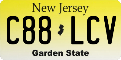 NJ license plate C88LCV
