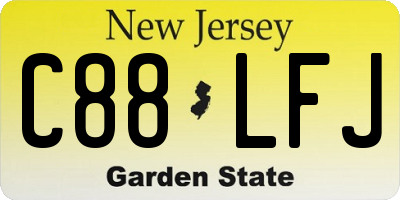 NJ license plate C88LFJ