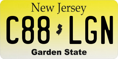 NJ license plate C88LGN