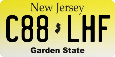 NJ license plate C88LHF