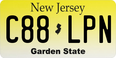NJ license plate C88LPN