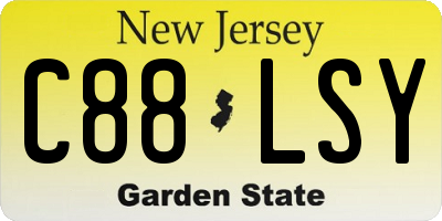 NJ license plate C88LSY