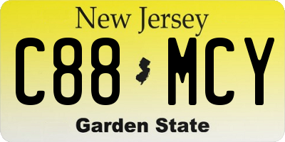 NJ license plate C88MCY