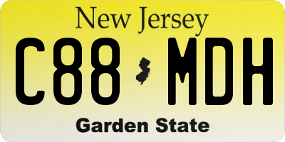 NJ license plate C88MDH
