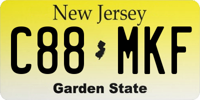 NJ license plate C88MKF