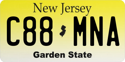 NJ license plate C88MNA