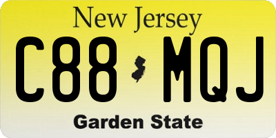 NJ license plate C88MQJ