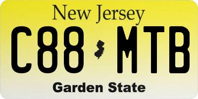NJ license plate C88MTB