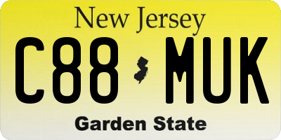 NJ license plate C88MUK